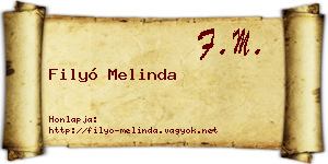 Filyó Melinda névjegykártya